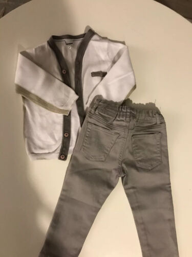 Set 3pommes AG Kids White And Gray baby boy jacket SiE 9-12M - Picture 2 of 10