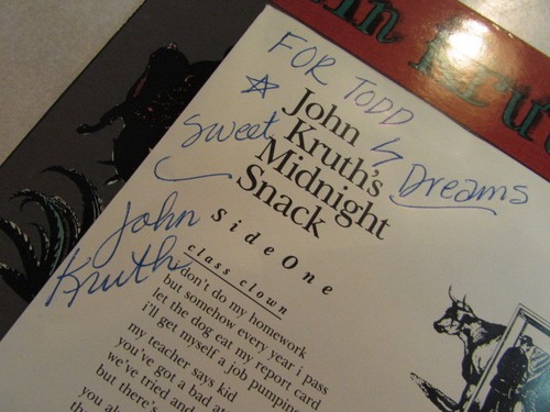 JOHN KRUTH'S MIDNIGHT SNACK 1987 CANADA PRESS LP HW-06 AUTOGRAPHED INNER SLEEVE - Imagen 5 de 10