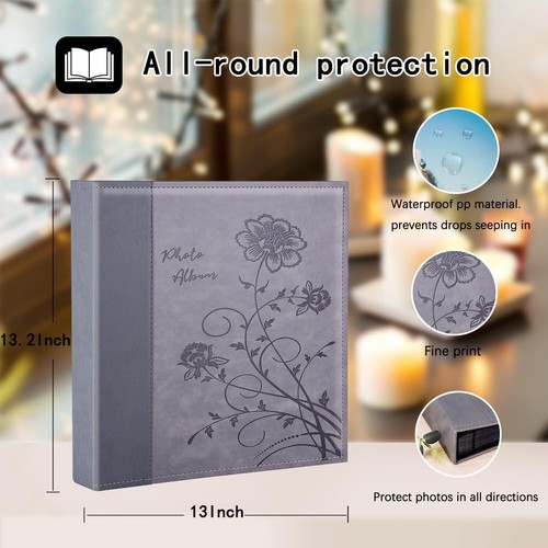 Artmag Photo Album 4x6 600 Photos, Extra Large Capacity Leather Cover Wedding - Picture 2 of 7