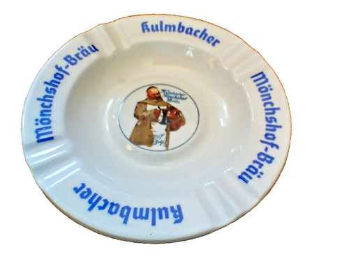 CENICERO VINTAGE KULMBACHER MONCHSHOF BRAU CIGAR ALTENKUNSTADT BAVARIA - Imagen 2 de 11