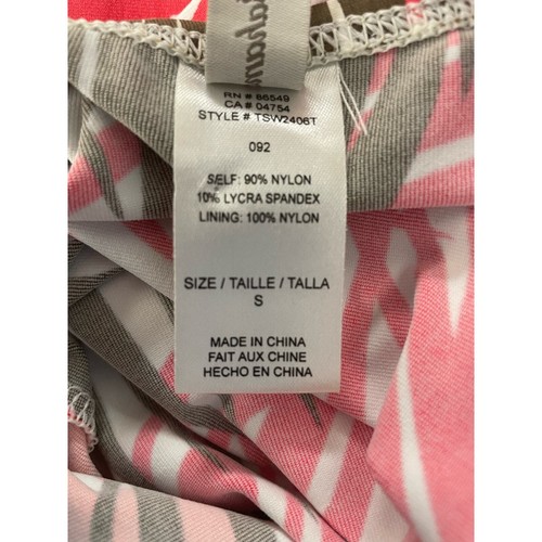 Tommy Bahama brown pink palm print tankini swimsuit top women's size small - Picture 6 of 6