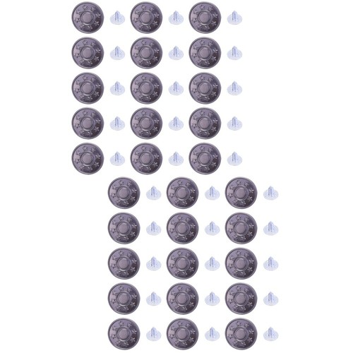 100 Sätze 17mm Jeans Buttons Boxed Jeans Schnalle Metall Jeans Button Suspender - Bild 3 von 12