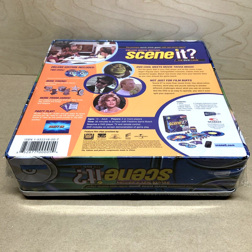 Scene It? Deluxe Movie Edition DVD Game – New & Sealed – Tin Box Wrap Ripped - Picture 14 of 14