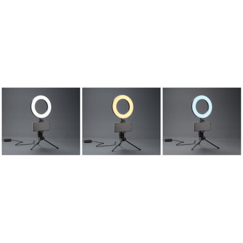 LED Handy Ringlicht Ø 16 cm mit Stativ und Handyhalter Smartphone Ringleuchte - Bild 4 von 6