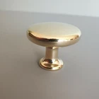 Modern Metal Furniture Knob in Shiny Gold Colour 30mm Kitchens, Bathrooms, Hallways