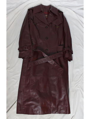 70s レザートレンチコート Etienne Aigner ヴィンテージ s-l1200.jpg
