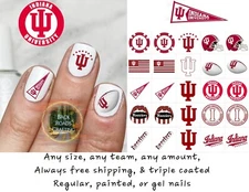 Indiana University Football Waterslide Nail Art Decals Set Of 50 Instructions &