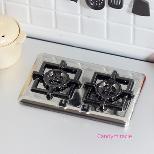 Maßstab 1:12 Puppenhaus Miniatur Gasherde Küchen Kochgeschirr Metall Zubehör - 第 1/8 張圖片