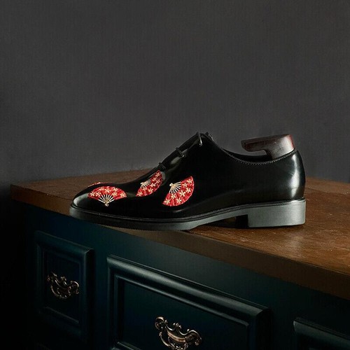 Mnes Real Leather Shoes Oxfords Embroidery Business Formal British Party Shoes - Picture 6 of 10