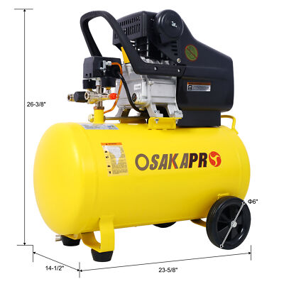 #ad 4.5HP 13Gallon Oil Lubricated Air Compressor Ultra Quiet Portable w Wheels $428.49