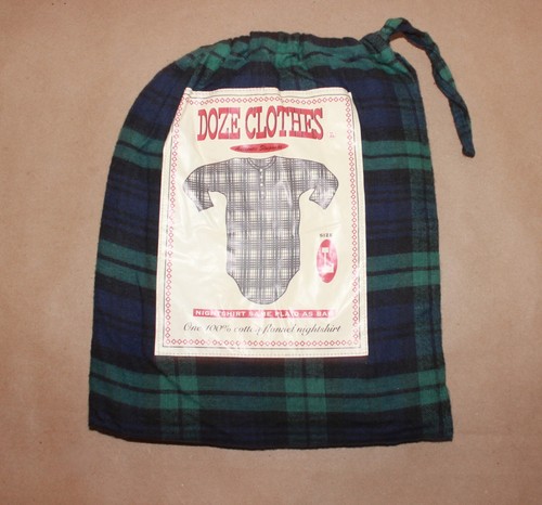 Doze Clothes Flannel Nightshirt Matching Plaid Bag Women Size Large 100% Cotton - Picture 17 of 23