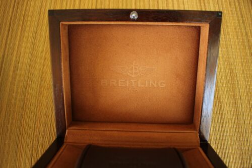 LUXE BREITLING OEM GOLD WATCH SPECIFIC DISPLAY PRESENTATION STORAGE FOR BURL BOX - Picture 8 of 20