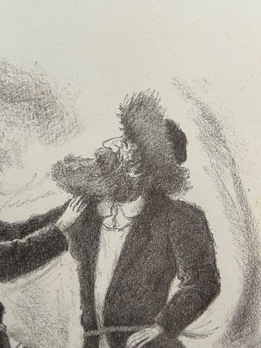 Arte ebraica danza chassidim litografia incorniciata - Foto 7 di 8