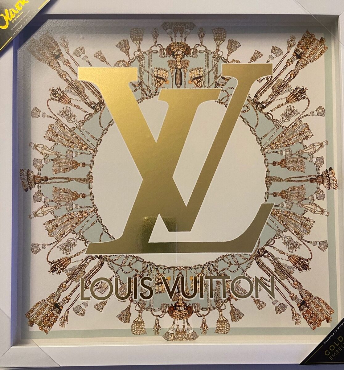 Oliver Gal Louis Vuitton LV Monogram Canvas Fashion Wall Art Oliver Gal Louis Vuitton LV Monogram Canvas Fashion Wall Art