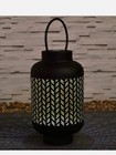 Moroccan Lantern Solar Powered Lantern Marrakesh Metal Solar Lantern LED Light 