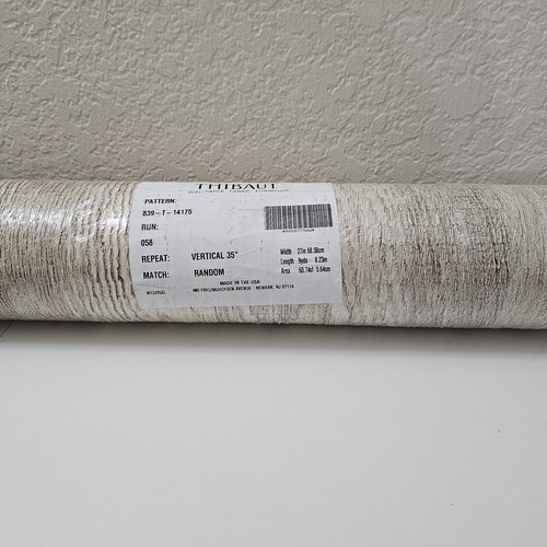 Thibaut 839-T-14175 Eastwood Textured Wallpaper Wood Cream Double Roll = 9 yds - Picture 2 of 5
