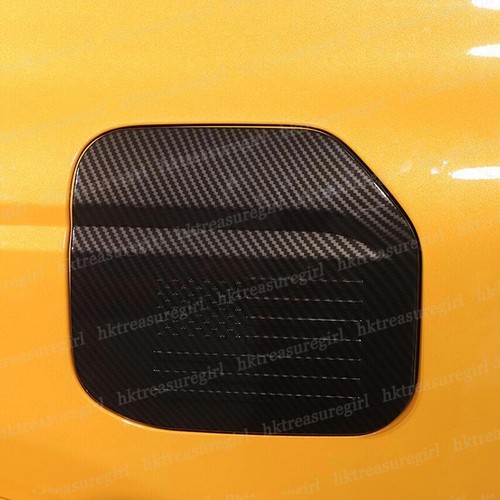 1pcs Carbon Fiber ABS Fuel Tank Lid Gas Cap Cover Trim For Ford Bronco 2021-2024 - Picture 4 of 6