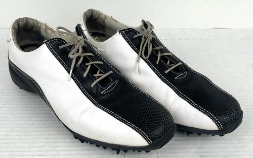 Footjoy LoPro Golf Shoes White/Black Women's Size 8.5M #97223 - Picture 1 of 7