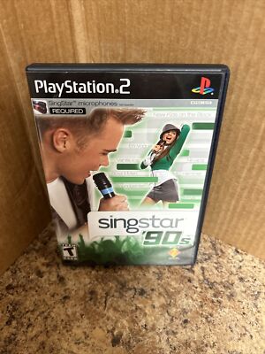  SingStar '90s (Sony PlayStation 2, 2008) CIB Complete w/Manual PS2 Karaoke 