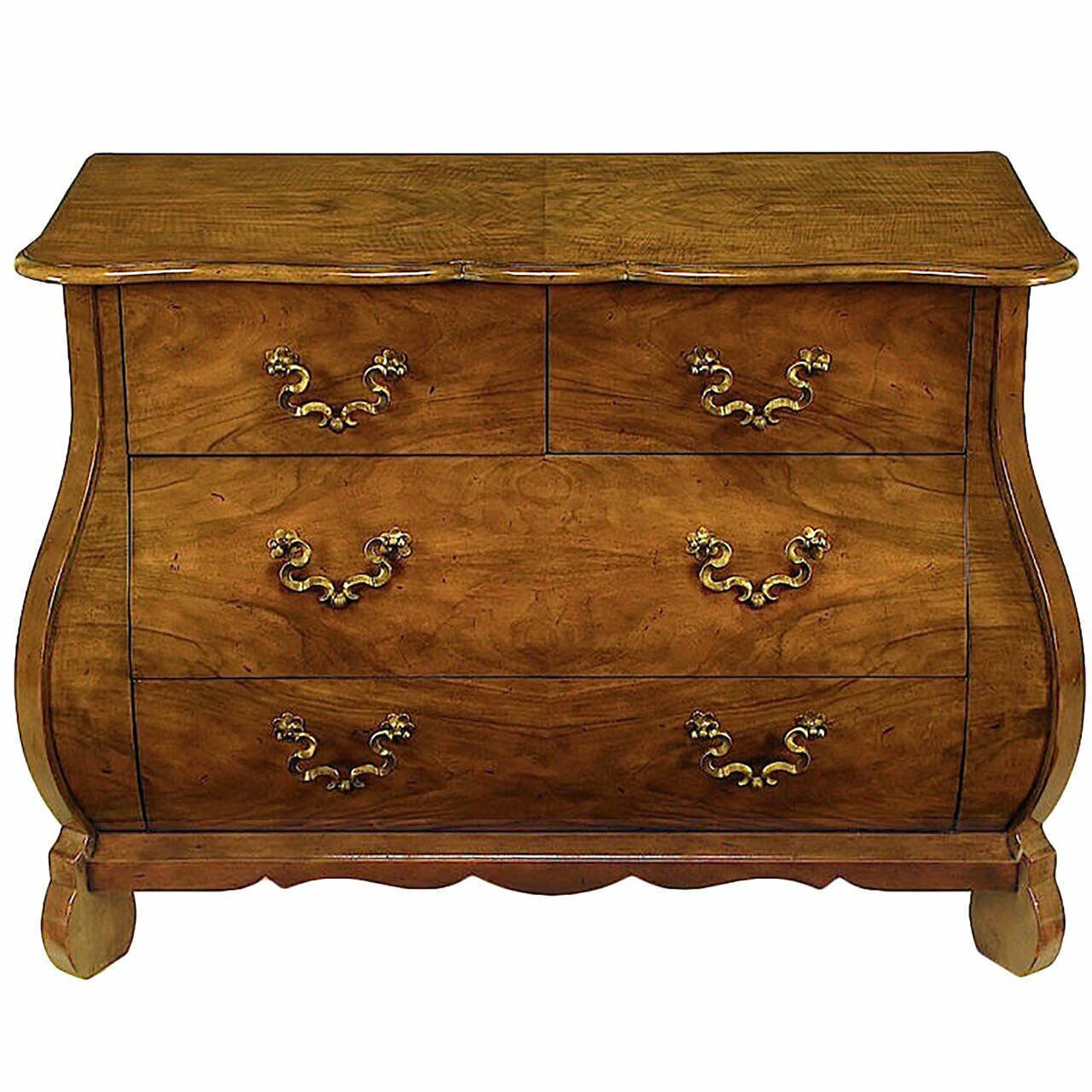 Baker Collectors Edition Bombe Walnut Commode Chest of Drawers - EXC