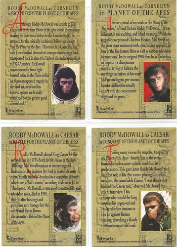 PLANET OF THE APES ARCHIVES RODDY REVEALED CARDS R1 TO R4 INKWORKS CHOOSE - Picture 8 of 16