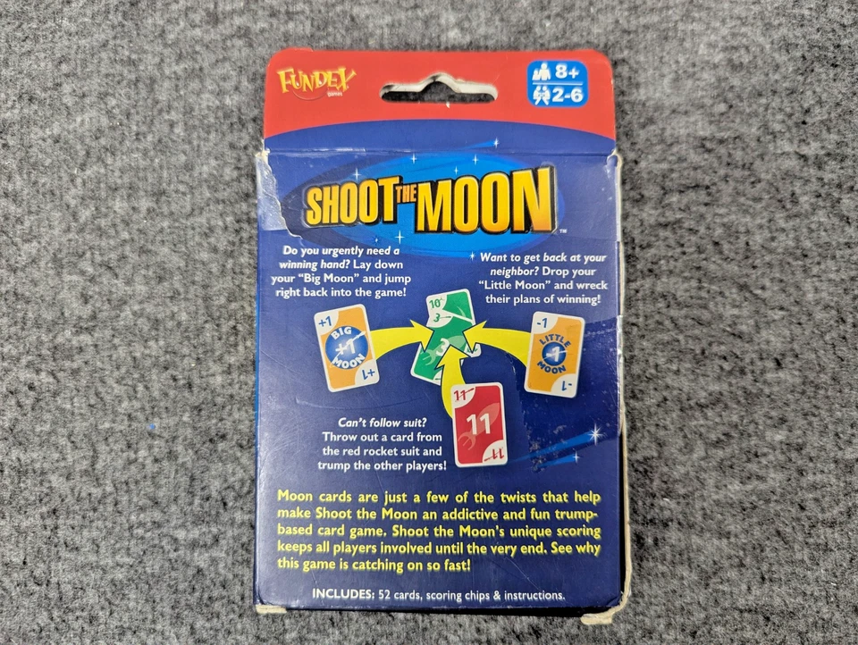 Shoot The Moon Card Game by Fundex - 100% Complete - EUC - Image 2 of 4