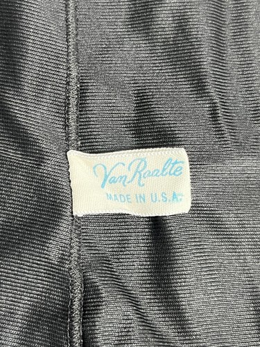 Van Raalte Vintage 1970s Full Slip Size Small 34 Black Nylon & Lace Adj Straps - Picture 6 of 7