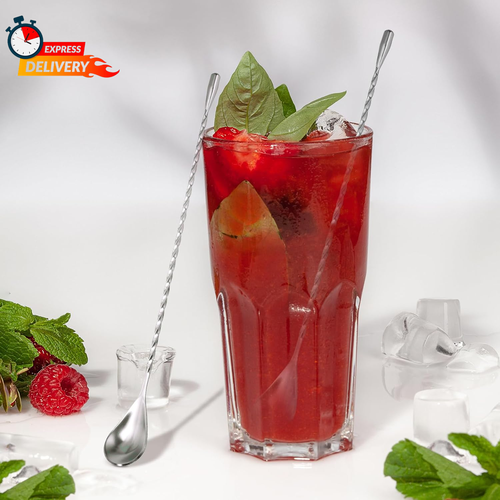 2 Pcs 12 Inch Bar Mixing Spoon Cocktail Spoon Stainless Steel Bar Long Spoon wit - Picture 6 of 12