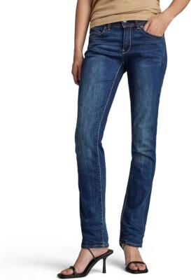 G-Star Raw Midge Saddle Women's Jeans Mid Straight Size 26 / 30 Dark Aged NEW