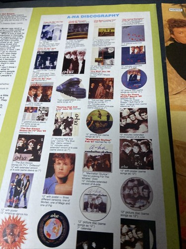 A-HA GET SMART / DISCOGRAPHY ORIGINAL ADVERT/ POSTER/CLIPPING - Imagen 3 de 6