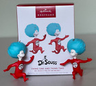 Hallmark 2024 Dr. Seuss's The Cat In The Hat Thing One And Thing Two Ornaments