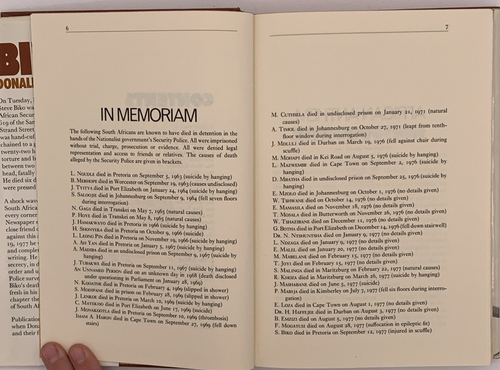 Biko Donald Woods, 1978 HB/DJ 1st Edi. History, B144 - Bild 5 von 8