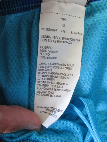 NIKE Boy BLUE Waves 8" Volley SWIM Trunks SHORTS Mesh Insert Brief L 11-13 Yrs - Picture 6 of 8
