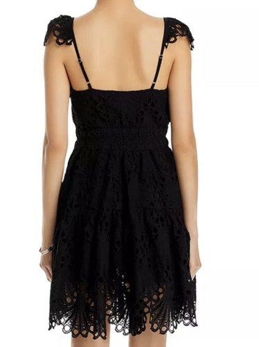 Mini Abito Charlotte Ramy Brook Nero Pizzo Taglia XS Nuovo con etichette - Foto 4 di 9