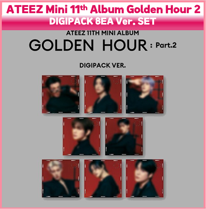 Ateez Digipack Digipak Album 8EA SET Official / 11th Mini Ateez Digipack Digipak Album 8EA SET Official / 11th Mini