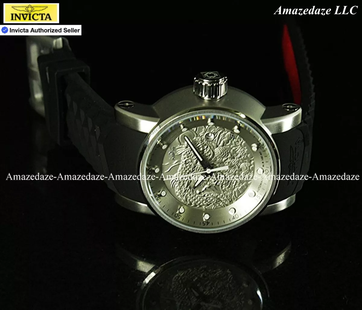 NEW Invicta Men 48mm YAKUZA S1 Rally Dragon NH35A 24J Auto SILVER DIAL SS Watch