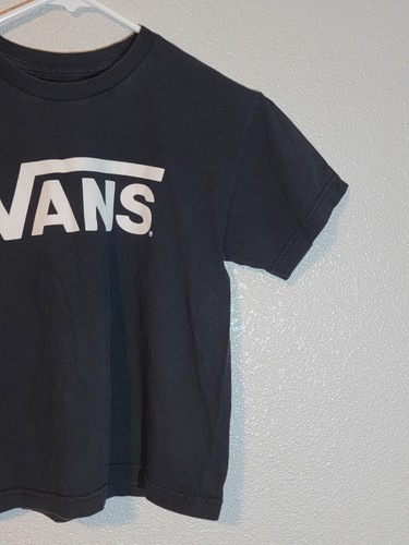 vans shirt girls size small short sleeve crew neck black 100% cotton - Picture 3 of 5