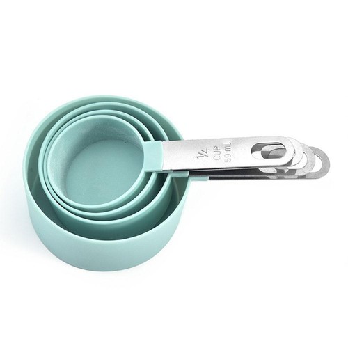 Measuring Cups and Spoons 4pcs Set Steel Baking Tool Kitchen AU Z7Y1 - Picture 12 of 16
