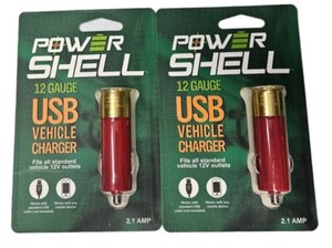 Advantus 12 Gauge PowerShell USB Power Charger for Use With Smartphones Tablet