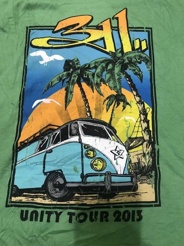 311 Band UNITY TOUR 2013 Shirt Classic Green Unisex S-5XL 1J0035 - Foto 1 di 3