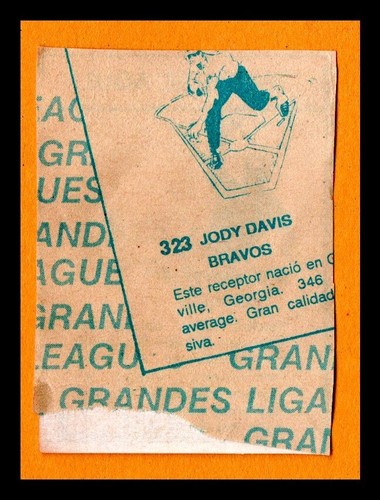 Venezuela Sticker 1990 Juan Bell #310 Baltimore Orioles VERY RARE - Picture 2 of 2