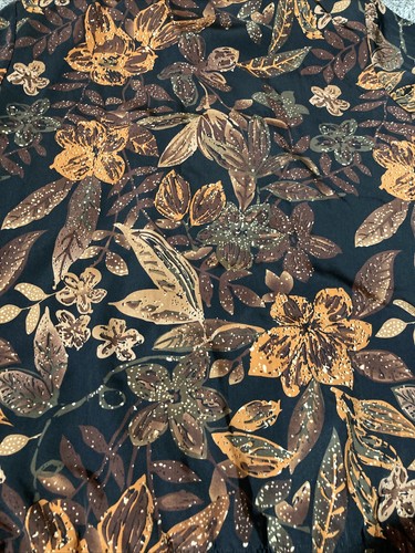 Vintage Floral Black Brown Bomber Jacket Women’s 3XL Blair - Picture 10 of 10