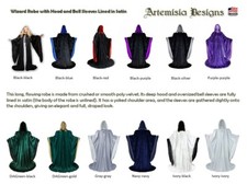 Long Costume Robe // Hood  Sleeves // Cosplay Cloak // LOTR GOT Harry Potter