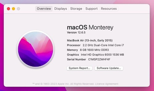 Apple MacBook Air 13.3" Early 2015 Model 128GB SSD 8GB Ram 2.2GHz Intel Core i7 - 第 16/17 張圖片
