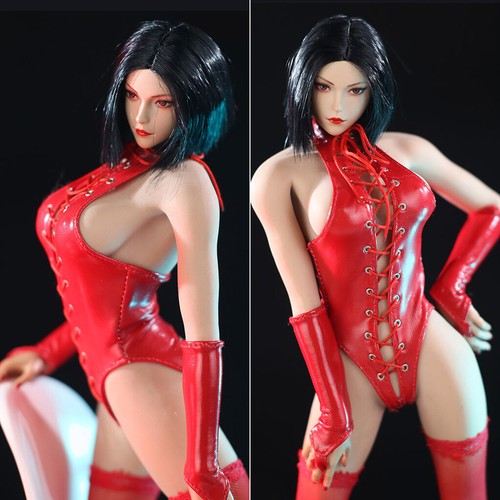 Conjunto de lencería de cuero sexy para mujer 1/6 para muñeca Phicen JO figura cuerpo soldado de 12"" - Imagen 5 de 30