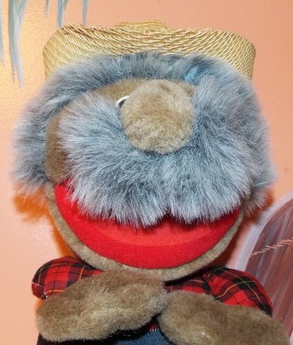 VINTAGE SHOTGUN RED MUPPETS PLUSH 17" HEE HAW DOLL W/ AUTOGRAPHED STRAW HAT - Picture 2 of 9