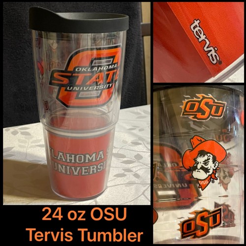 Oklahoma State University OSU Cowboys Tervis 24 oz Travel Tumbler Cup Free Ship