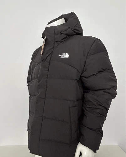 THE NORTH FACE MEN BALTIC 600 DOWN PUFFER HOODIE JACKET BLACK size S M L XL XXL video thumbnail