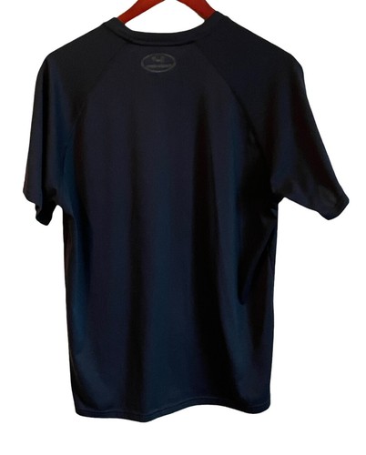 Under Armour Heat Gear Loose Fit Mens Short Sleeve Sports Top SZ M Black - Picture 3 of 8