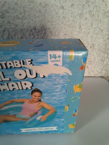inflatable chill out pool chair with cup holder brand new boxed free uk post & p - 第 20/24 張圖片